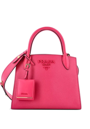 Prada Pre-Owned Monochrome Saffiano with City Calf Small tote bag - Pink