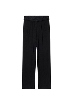 ISABEL MARANT Guylene guipure-lace textured trousers - Black