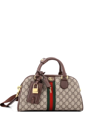 Gucci Pre-Owned Ophidia Convertible Boston Top Handle Bag GG Coated Canvas with Leather Medium satchel - Brown