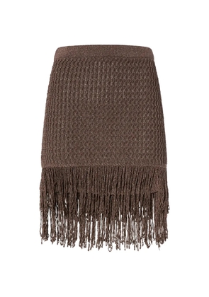 PINKO fringe skirt - Brown