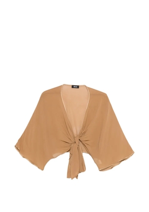 DIXIE tie-front top - Neutrals