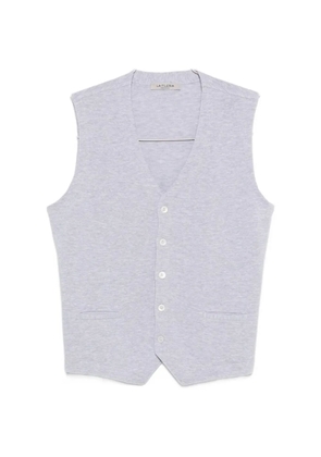 Fileria V-neck buttoned knitwear - Grey