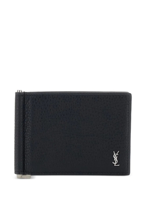 Saint Laurent logo calf wallet - Blue