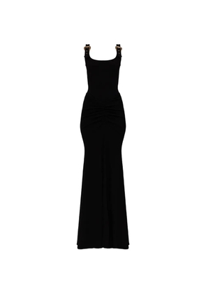 Versace Jeans Couture Baroque-buckle maxi dress - Black