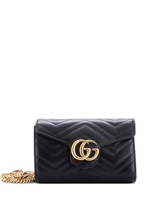 Gucci Pre-Owned GG Marmont Chain Wallet Matelasse Leather Mini crossbody bag - Black