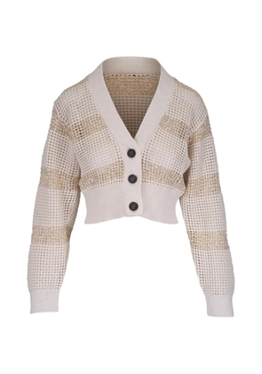 Brunello Cucinelli cropped cardigan - Neutrals