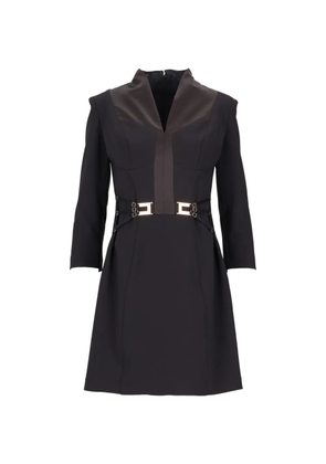 Elisabetta Franchi gold-tone buckle dress - Black