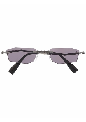 Kuboraum tinted rectangle-frame sunglasses - Black