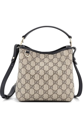 Gucci Pre-Owned GG Emblem GG Coated Canvas Small bucket bag - Black