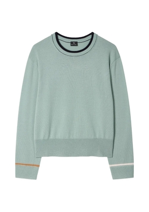 PS Paul Smith contrast-trim crew-neck sweater - Green