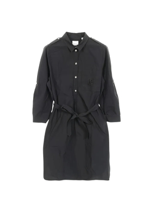 Burberry Pre-Owned 2000s Kelsy belt cotton shirt dress - Black