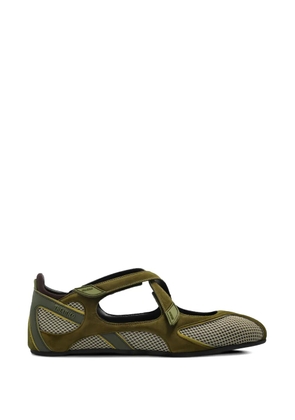 The Attico Floor01 suede-details ballet flats - Green