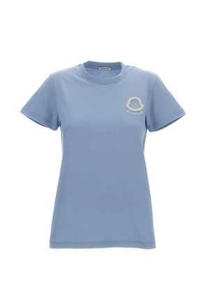 Moncler logo-embroidered T-shirt - Blue