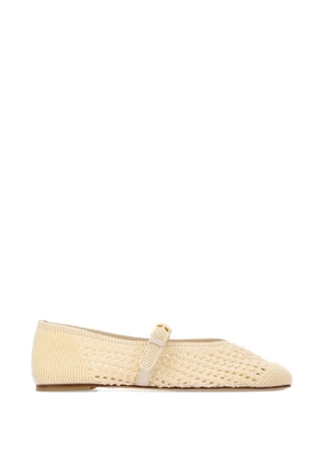 Stuart Weitzman Leora crochet ballet flats - Yellow