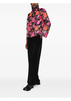 Comme Des Garçons floral-pattern jacket - Black