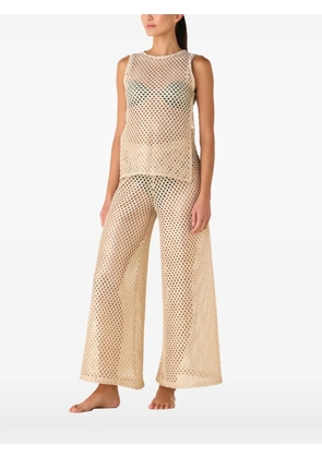 PALMACEA open-knit top - Gold