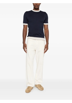 Eleventy cable-knit T-shirt - Blue