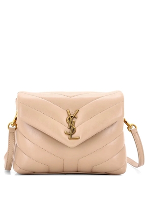 Saint Laurent Pre-Owned Loulou Shoulder Bag Matelasse Chevron Leather Toy crossbody bag - Neutrals