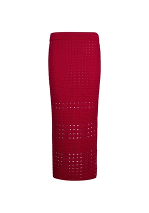 LIU JO crochet midi skirt - Red