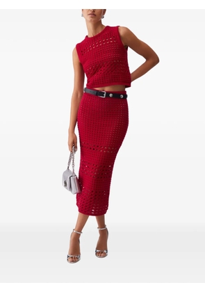 LIU JO crochet midi skirt - Red