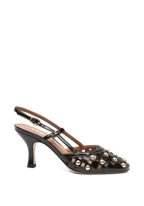 Evaluna round-toe studded pumps - Black