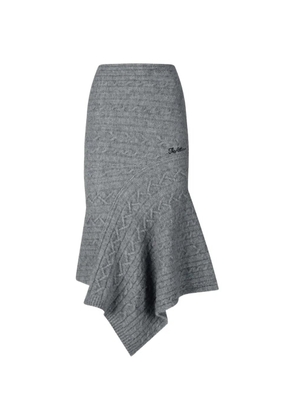 The Attico cable-knit midi skirt - Grey