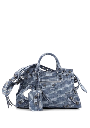 Balenciaga Pre-Owned Neo Cagole City Bag BB Denim Medium shoulder bag - Blue