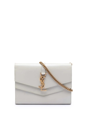 Saint Laurent Pre-Owned 2019 Leather Monogram Sulpice Chain Wallet crossbody bag - White