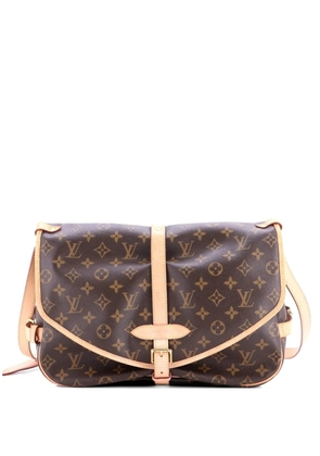 Louis Vuitton Pre-Owned Saumur Handbag Monogram Canvas 35 crossbody bag - Brown