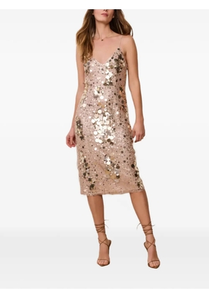 LoveShackFancy Kayleen midi dress - Gold