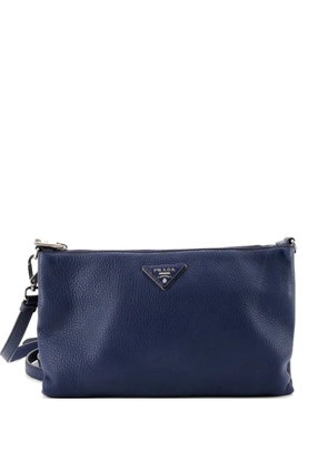 Prada Pre-Owned Flat Zip Vitello Daino Mini crossbody bag - Blue