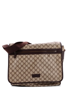 Gucci Pre-Owned Web Strap Messenger Bag GG Coated Canvas Large crossbody bag - Brown