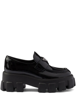 Prada Monolith patent leather loafers - Black