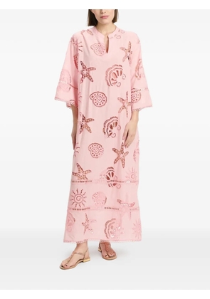 Miss June Avalon seashell-cutout maxi dress - Pink