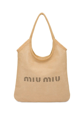 Miu Miu logo-print tote bag - Neutrals