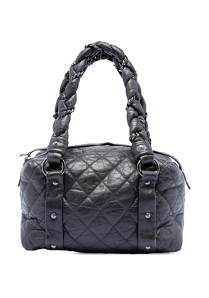 CHANEL Pre-Owned 2005-2006 Small Distressed Lambskin Lady Braid Tote handbag - Black