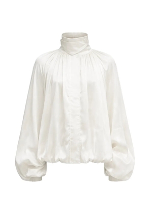 ROTATE BIRGER CHRISTENSEN funnel-neck oversized jacket - White