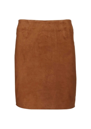 ROTATE BIRGER CHRISTENSEN suede mini skirt - Brown