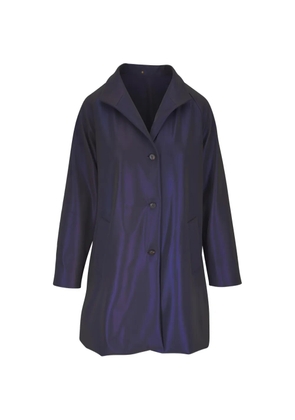 Peter Cohen button flap pockets coat - Purple
