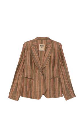 Uma Wang Karon striped single-button blazer - Brown