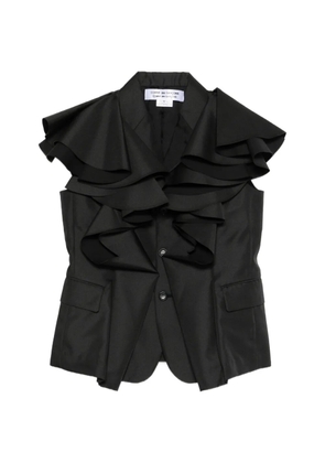 Comme Des Garçons ruffled button coat - Black