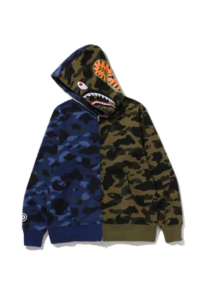 A BATHING APE® Split Camo Shark full-zip hoodie - Blue