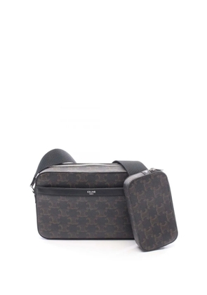 Celine Pre-Owned 2021-2026 Triomphe Coated Canvas Multi crossbody bag - Black