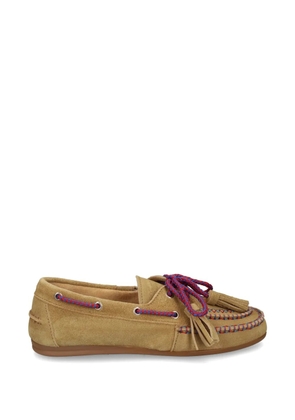 Posa tassel lace-up boat loafers - Neutrals