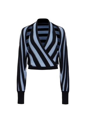Hellessy Artin striped v-neck sweater - Black