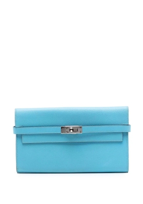 Hermès Pre-Owned 2018 Epsom Kelly Longue Wallet long wallets - Blue