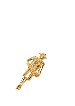 CHANEL Pre-Owned 20th Century Gold Plated Coco Mademoiselle Pin Brooch costume brooch