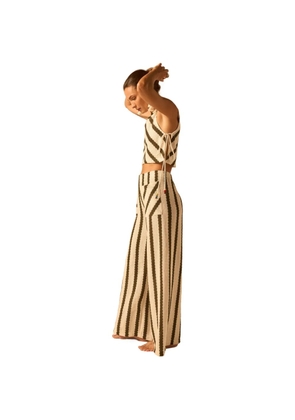JBQ striped palazzo pants - Neutrals