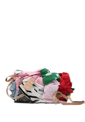 Moschino logo-label clutch bag - Pink