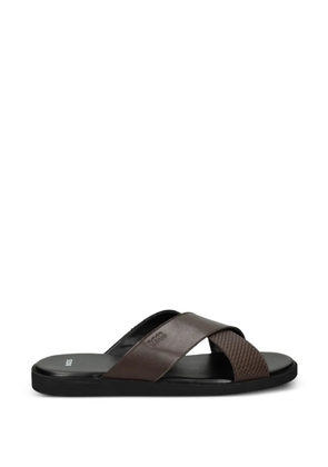BOSS crossover sandals - Brown